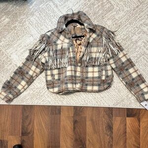 New BLANK NYC shacket Plaid with tags